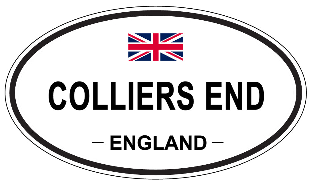 COLLIERS END, ENGLAND - Oval Sticker