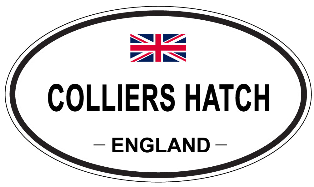 COLLIERS HATCH, ENGLAND - Oval Sticker