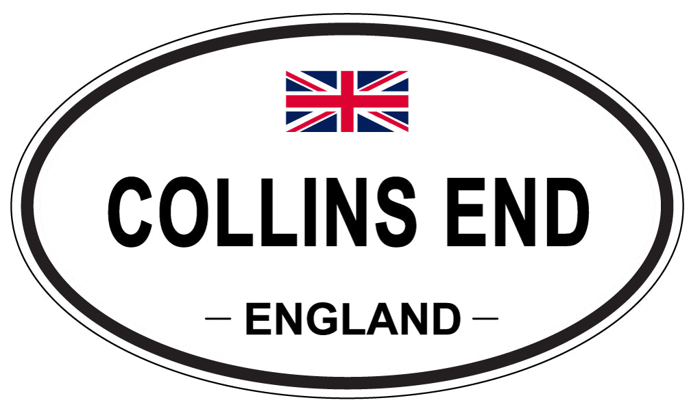 COLLINS END, ENGLAND - Oval Sticker