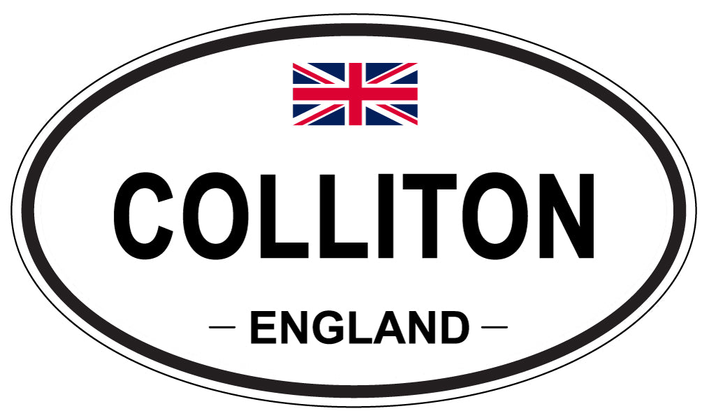 COLLITON, ENGLAND - Oval Sticker