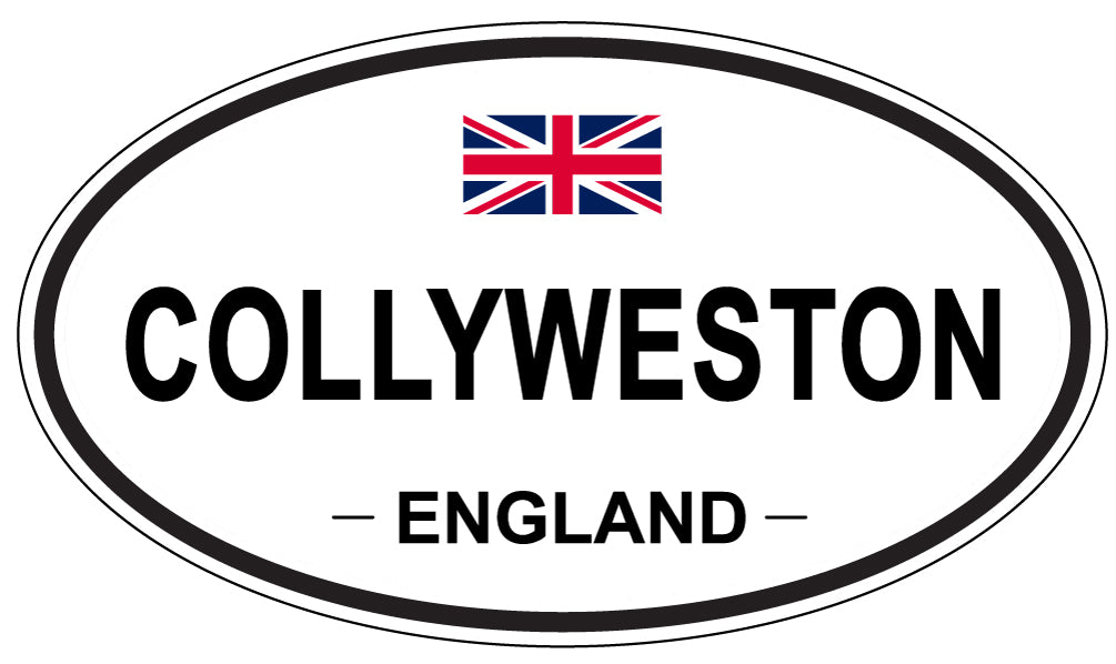 COLLYWESTON, ENGLAND - Oval Sticker