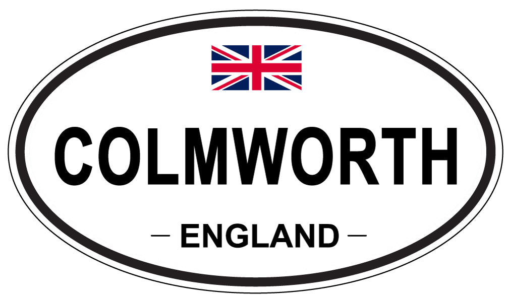 COLMWORTH, ENGLAND - Oval Sticker