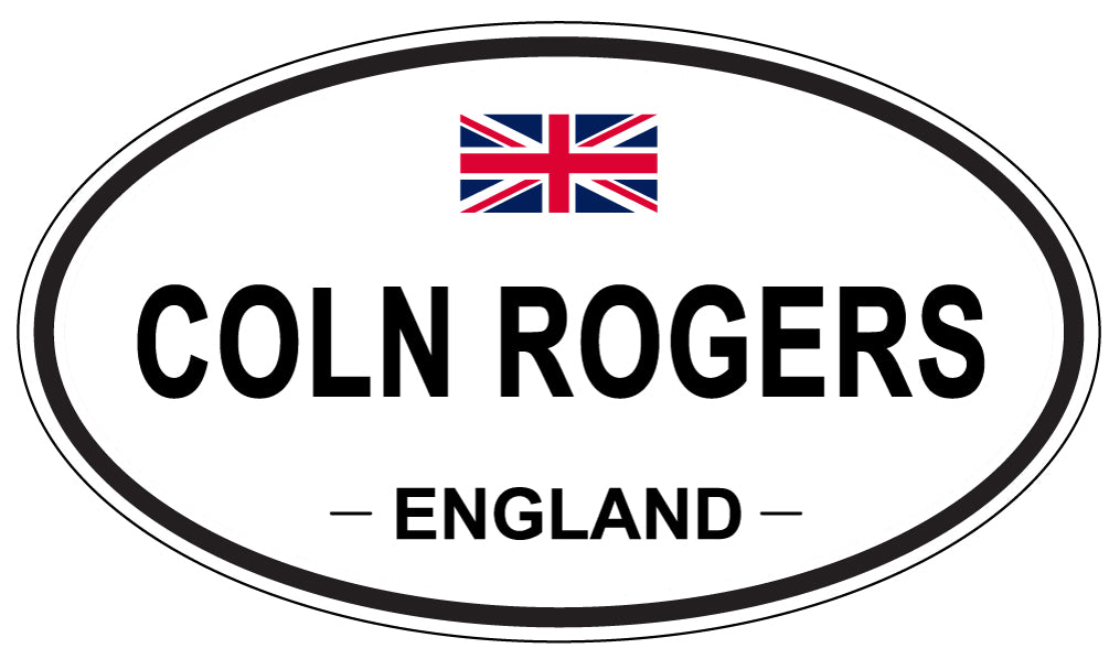 COLN ROGERS, ENGLAND - Oval Sticker