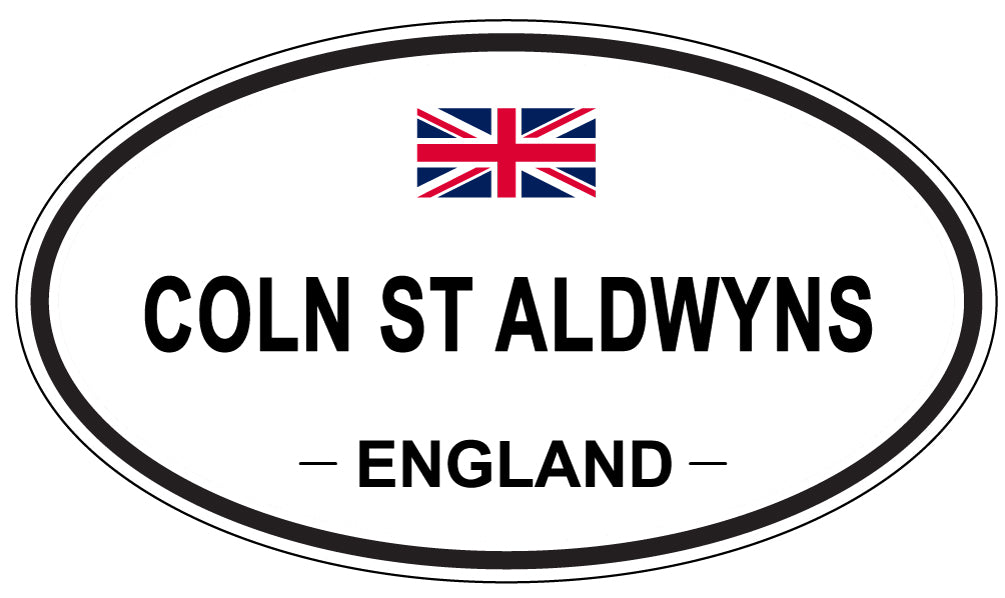 COLN ST ALDWYNS, ENGLAND - Oval Sticker