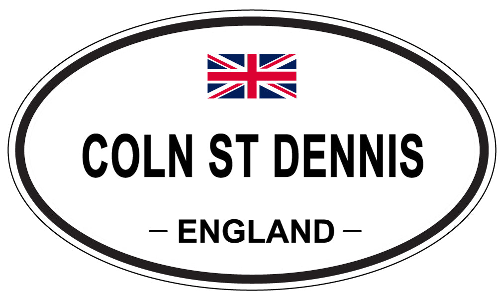COLN ST DENNIS, ENGLAND - Oval Sticker