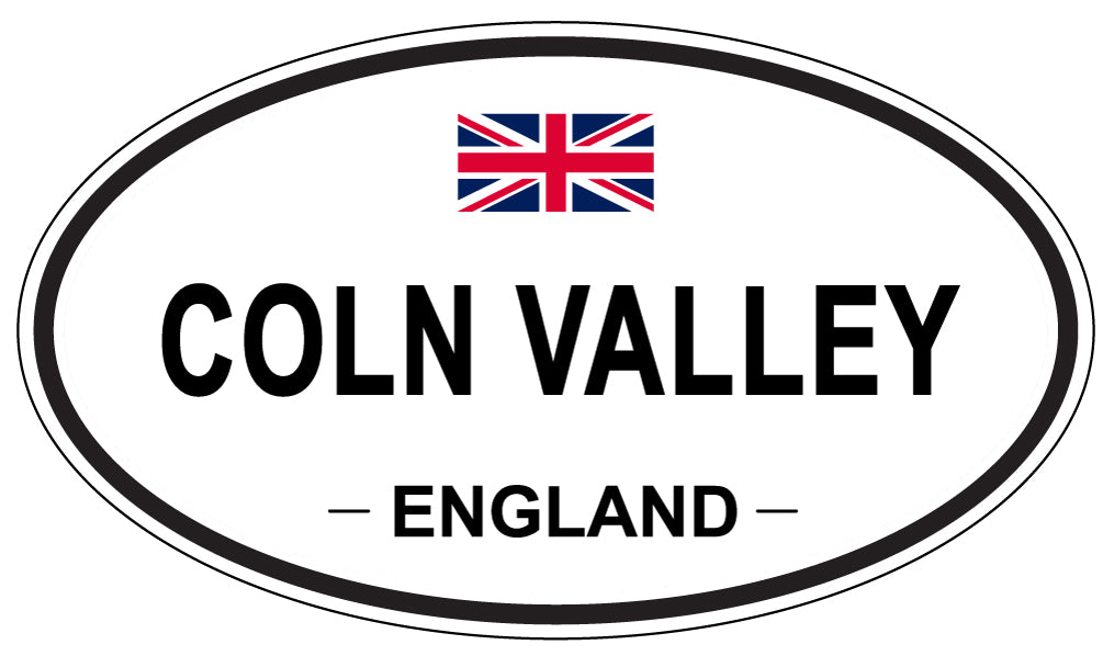 COLN VALLEY, ENGLAND - Oval Sticker