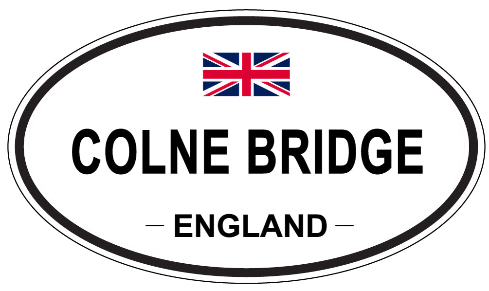 COLNE BRIDGE, ENGLAND - Oval Sticker