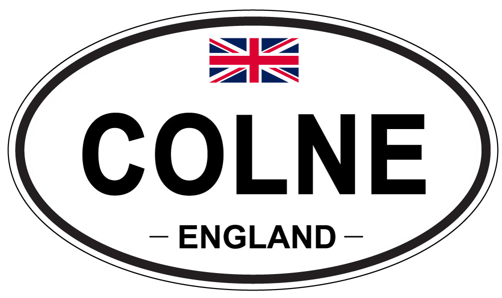 COLNE, ENGLAND - Oval Sticker