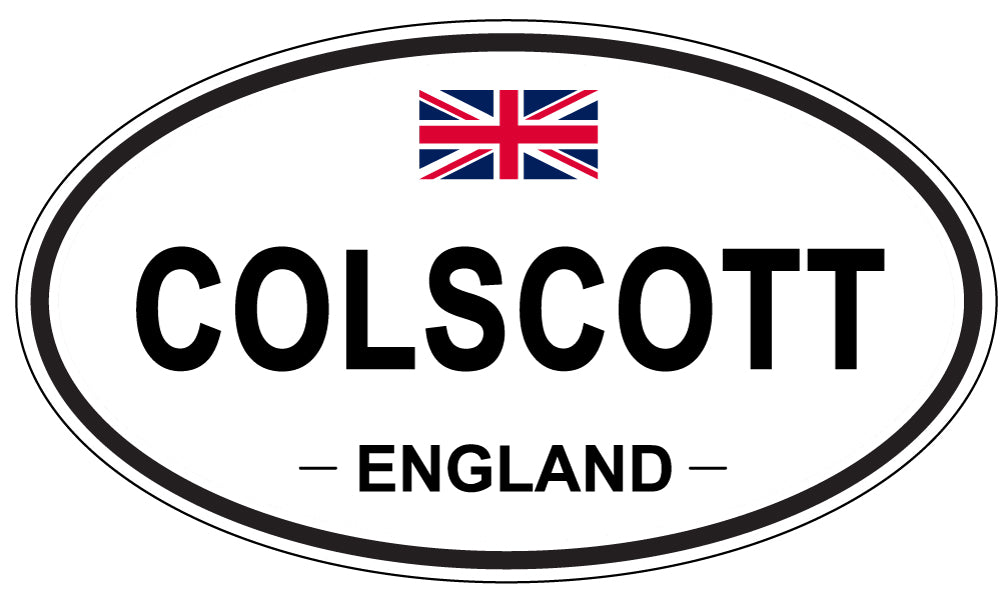 COLSCOTT, ENGLAND - Oval Sticker