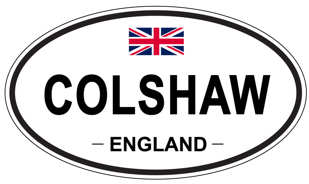 COLSHAW, ENGLAND - Oval Sticker