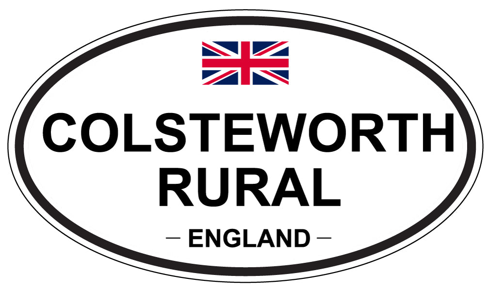 COLSTERWORTH RURAL, ENGLAND - Oval Sticker