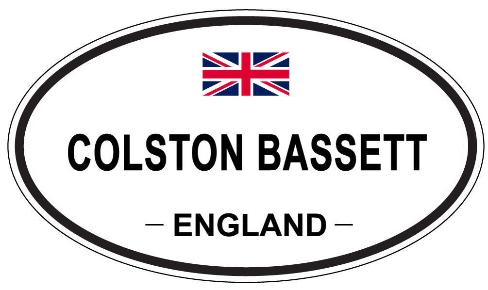 COLSTON BASSETT, ENGLAND - Oval Sticker