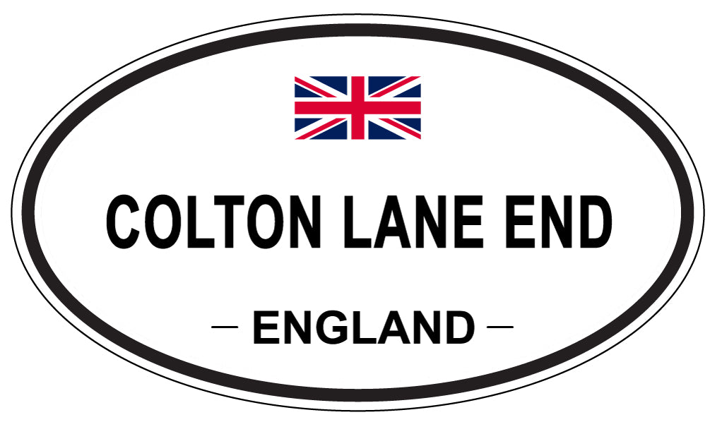 COLTON LANE END, ENGLAND - Oval Sticker
