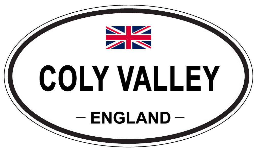 COLY VALLEY, ENGLAND - Oval Sticker