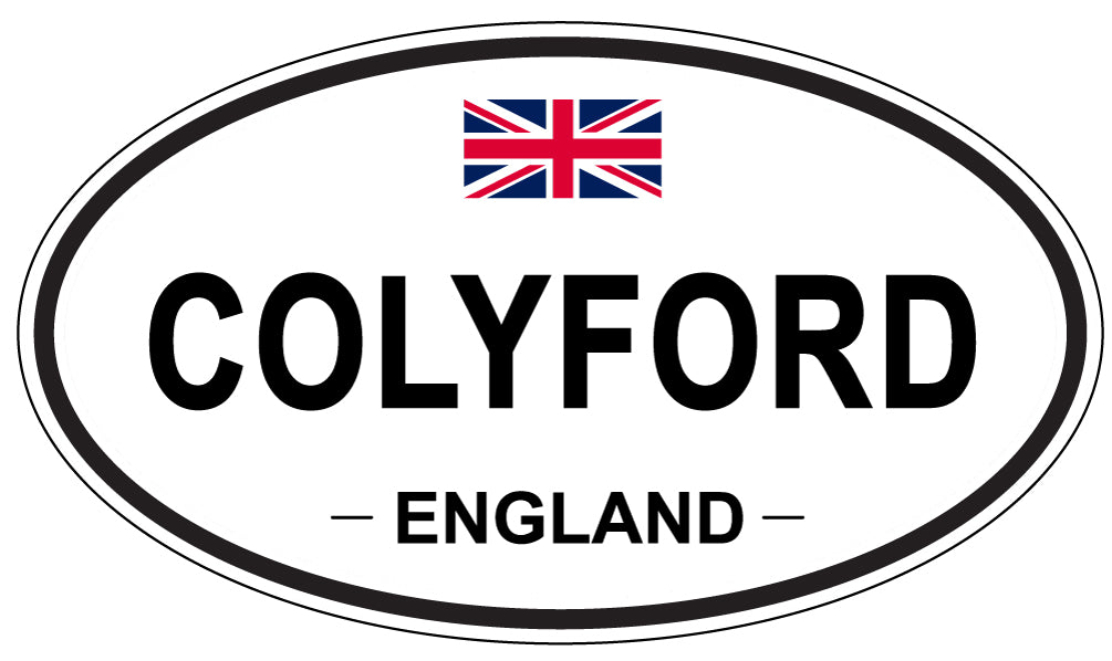 COLYFORD, ENGLAND - Oval Sticker