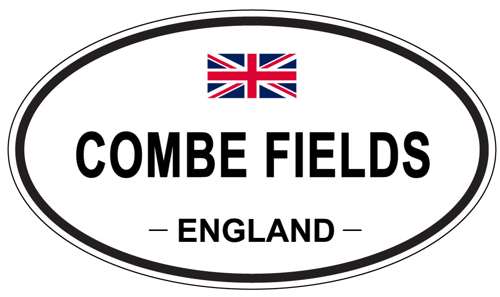 COMBE FIELDS, ENGLAND - Oval Sticker
