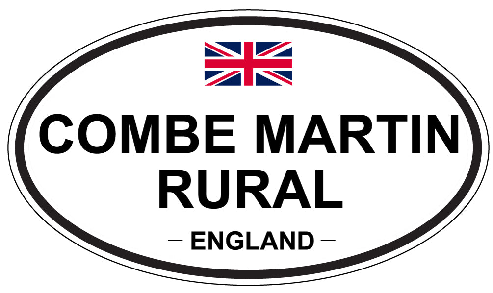 COMBE MARTIN RURAL, ENGLAND - Oval Sticker