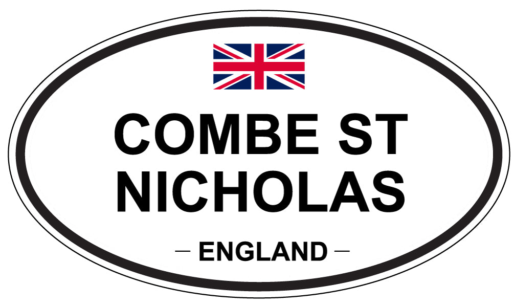 COMBE ST NICHOLAS, ENGLAND - Oval Sticker