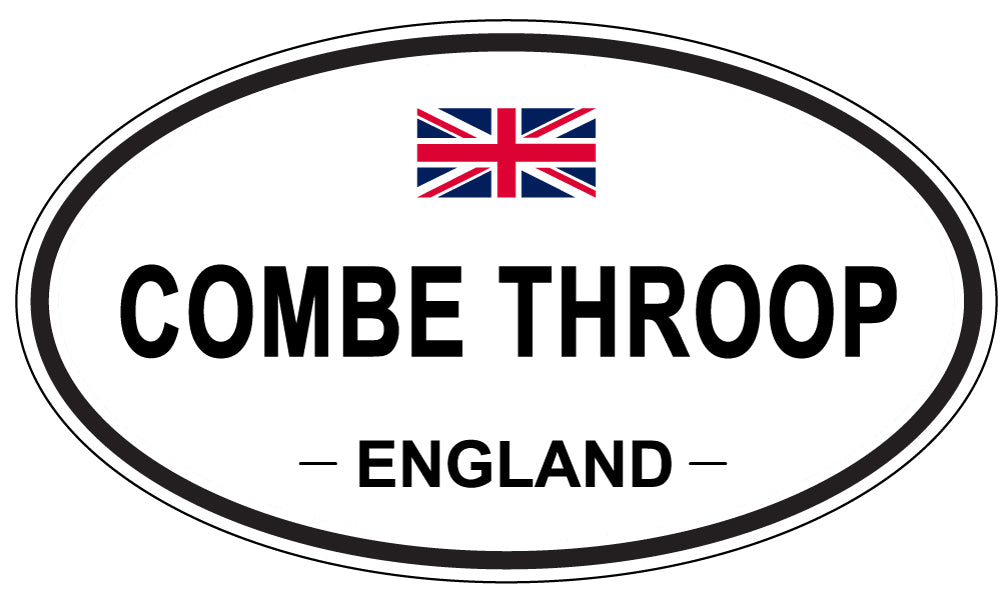 COMBE THROOP, ENGLAND - Oval Sticker