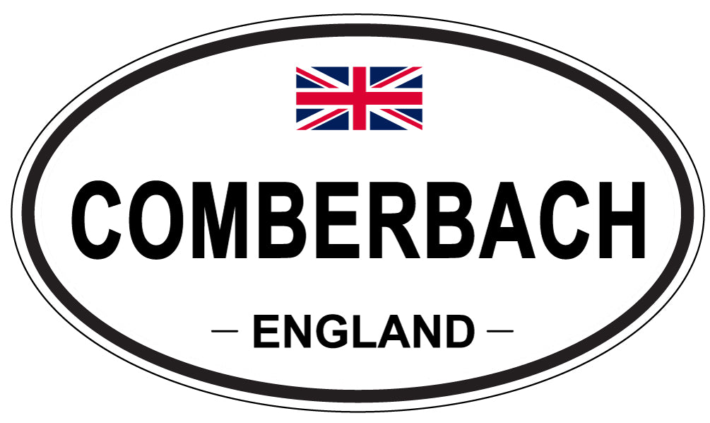 COMBERBACH, ENGLAND - Oval Sticker