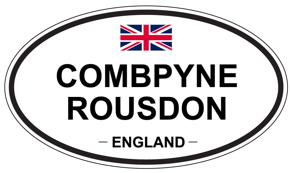COMBPYNE ROUSDON, ENGLAND - Oval Sticker