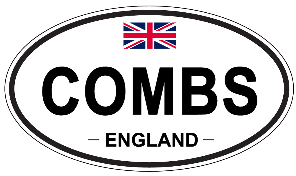 COMBS, ENGLAND - Oval Sticker
