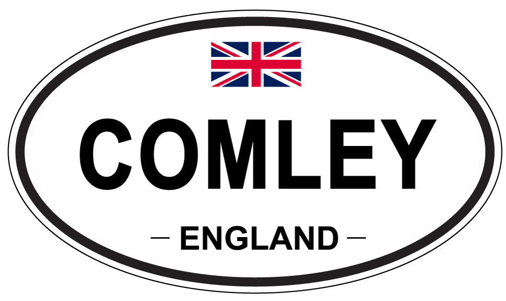 COMLEY, ENGLAND - Oval Sticker