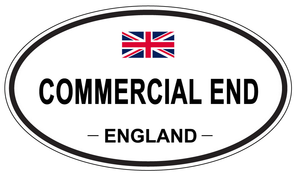 COMMERCIAL END, ENGLAND - Oval Sticker