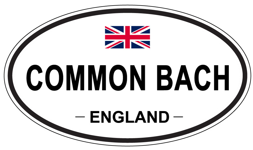 COMMON BACH, ENGLAND - Oval Sticker