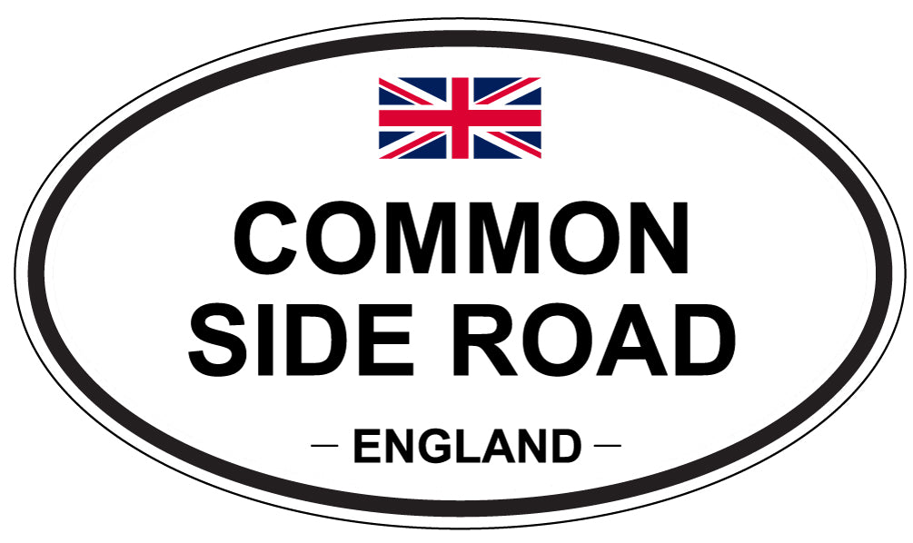 COMMON SIDE ROAD, ENGLAND - Oval Sticker