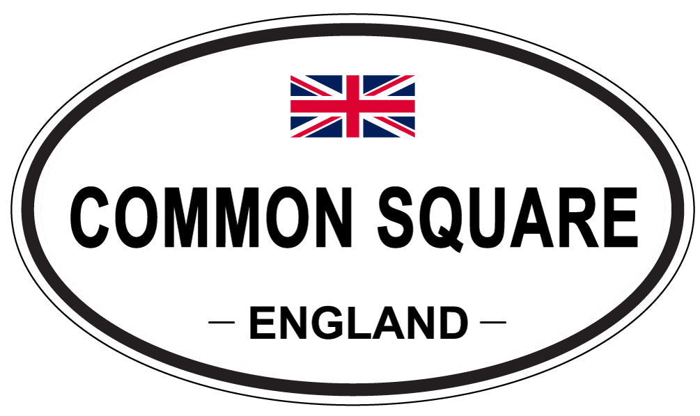 COMMON SQUARE, ENGLAND - Oval Sticker