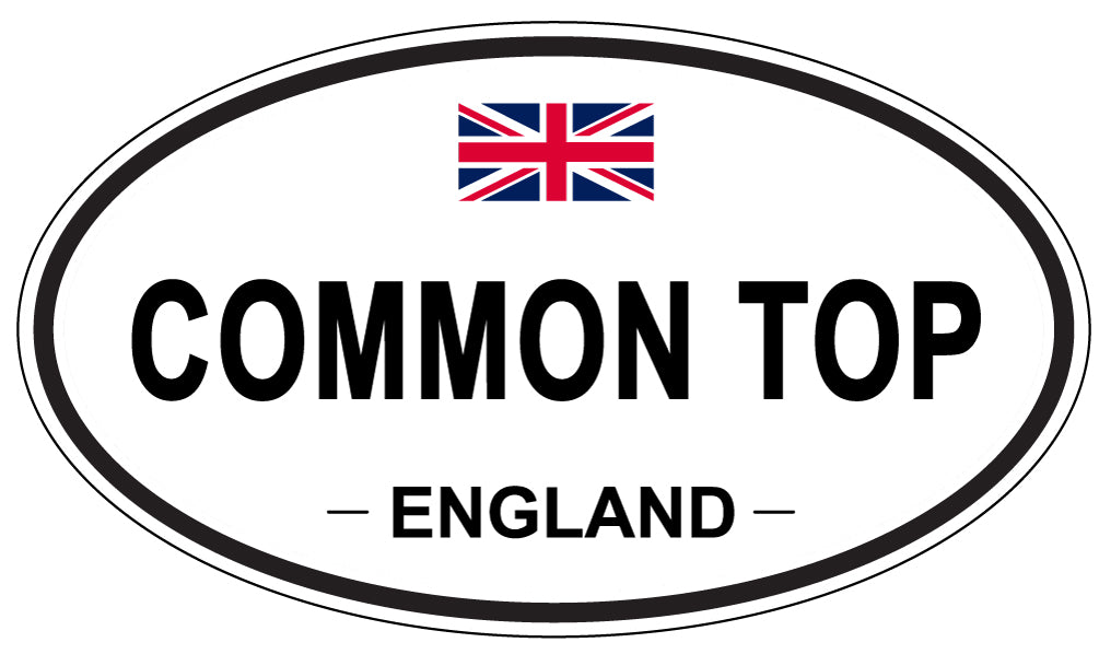 COMMON TOP, ENGLAND - Oval Sticker
