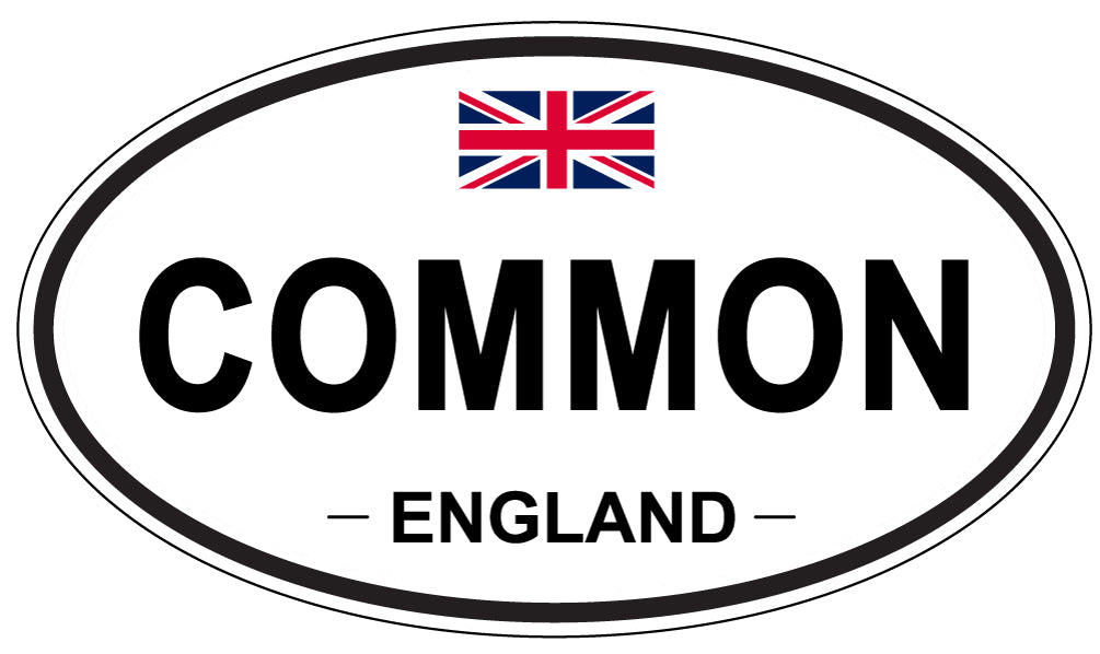 COMMON, ENGLAND - Oval Sticker