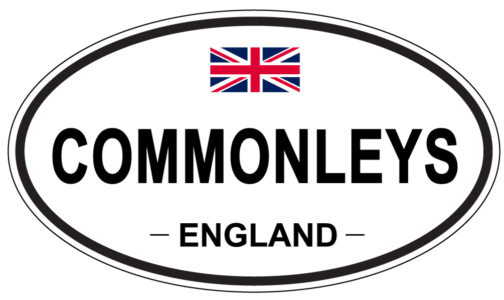 COMMONLEYS, ENGLAND - Oval Sticker