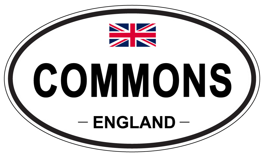 COMMONS, ENGLAND - Oval Sticker