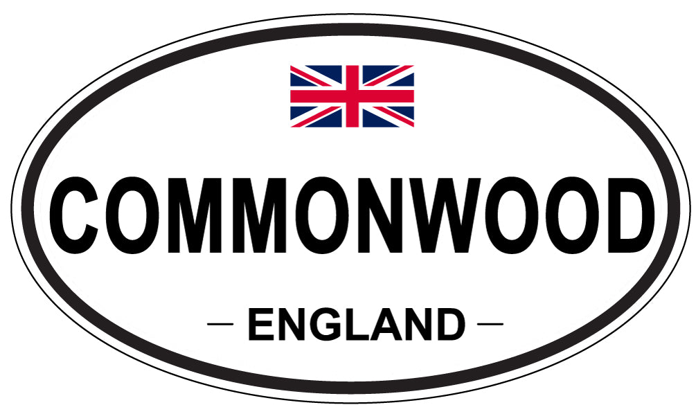 COMMONWOOD, ENGLAND - Oval Sticker