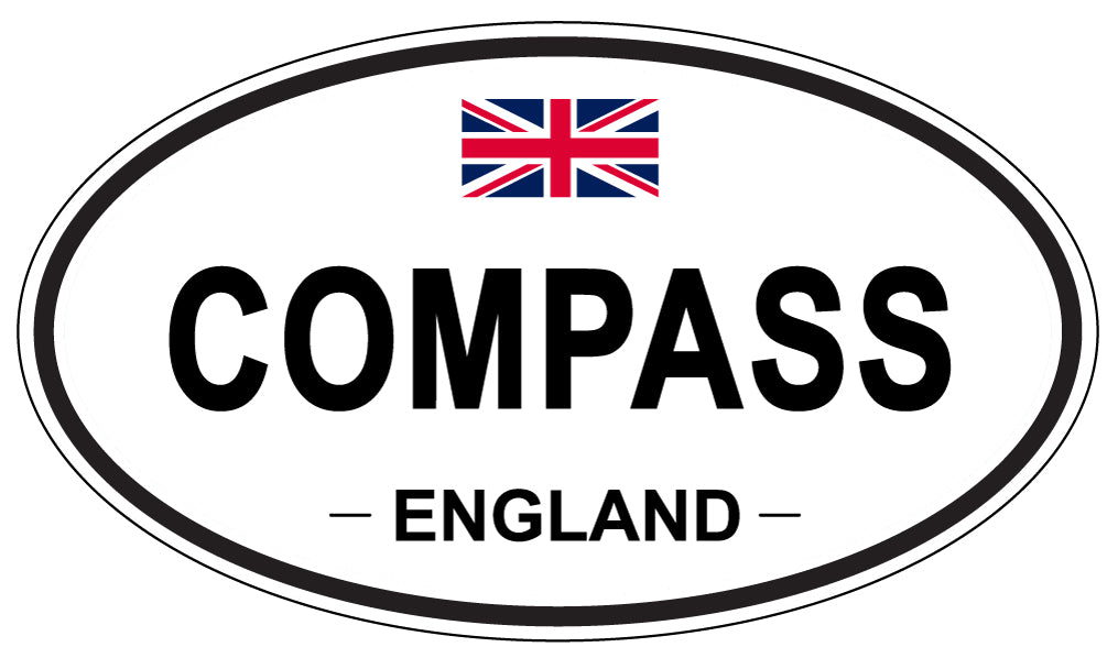 COMPASS, ENGLAND - Oval Sticker