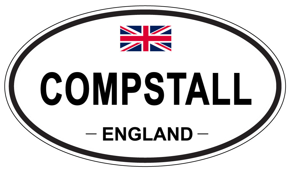 COMPSTALL, ENGLAND - Oval Sticker