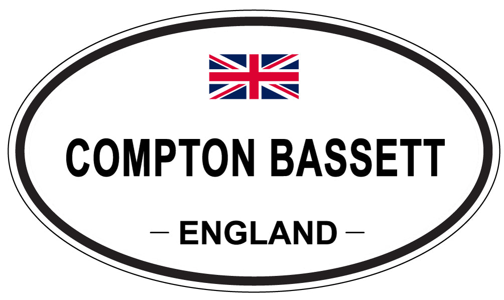 COMPTON BASSETT, ENGLAND - Oval Sticker