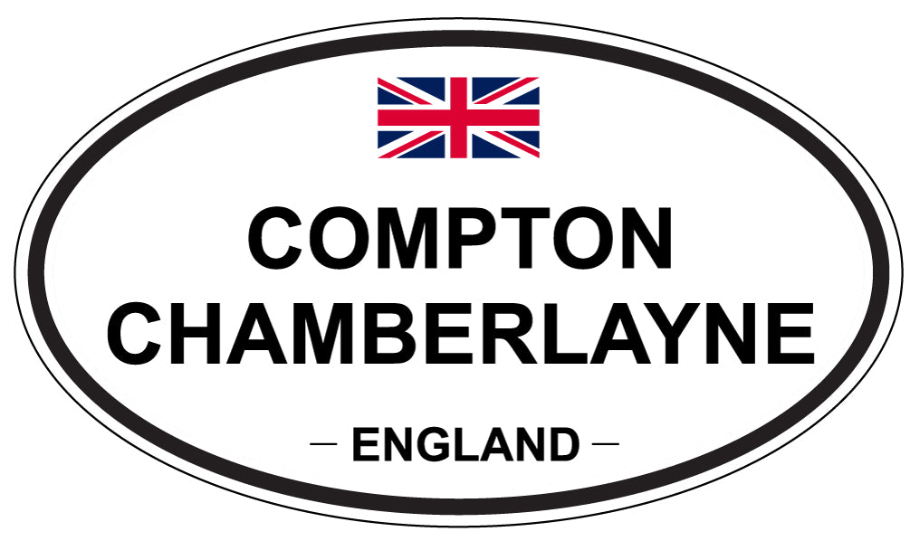COMPTON CHAMBERLAYNE, ENGLAND - Oval Sticker