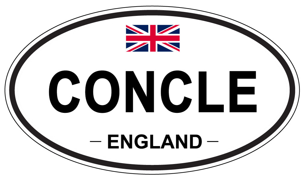 CONCLE, ENGLAND - Oval Sticker