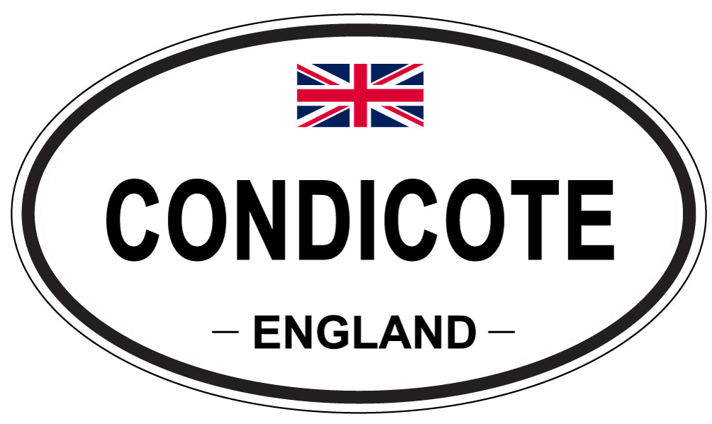 CONDICOTE, ENGLAND - Oval Sticker