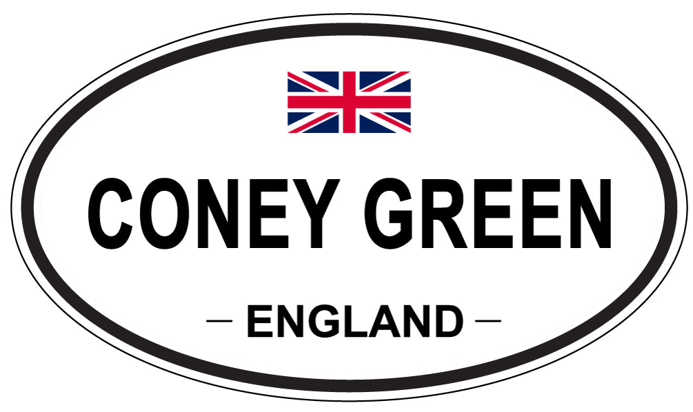 CONEY GREEN, ENGLAND - Oval Sticker