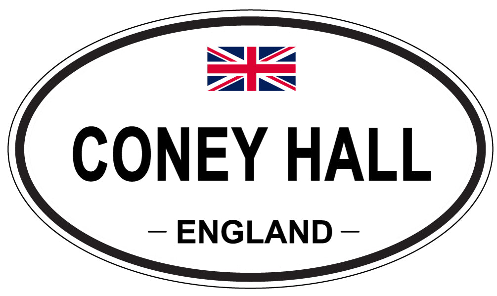 CONEY HALL, ENGLAND - Oval Sticker