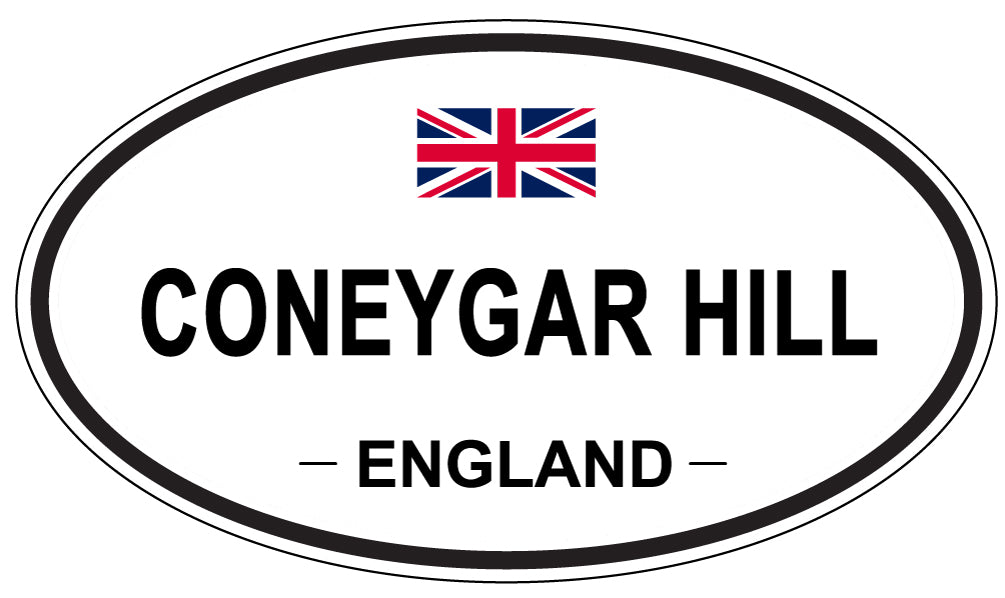 CONEYGAR HILL, ENGLAND - Oval Sticker