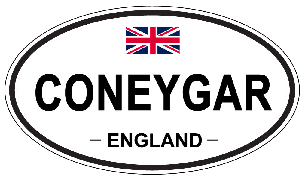 CONEYGAR, ENGLAND - Oval Sticker