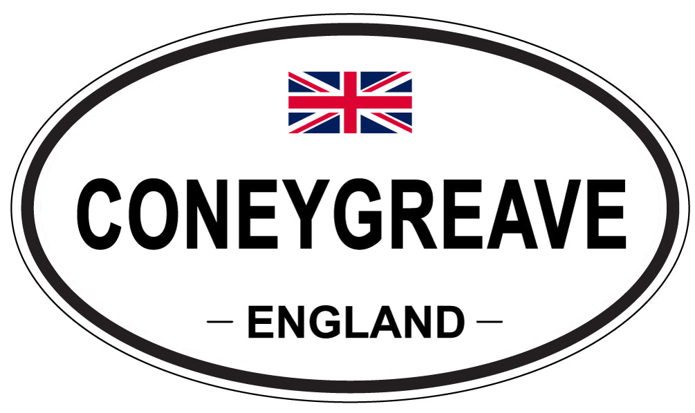 CONEYGREAVE, ENGLAND - Oval Sticker