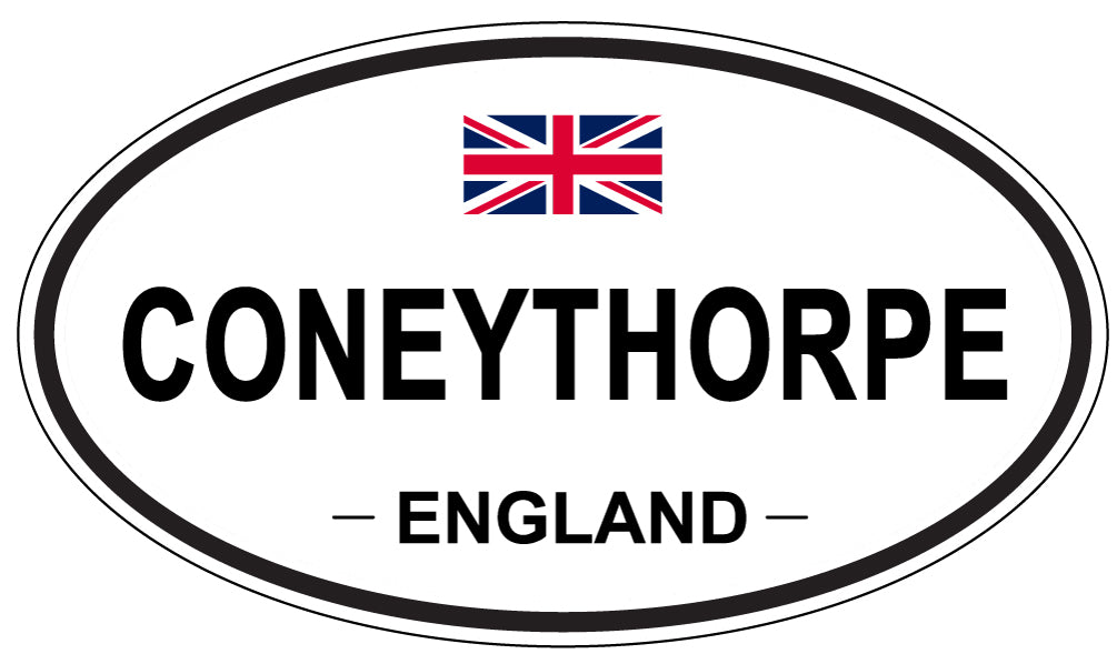 CONEYTHORPE, ENGLAND - Oval Sticker
