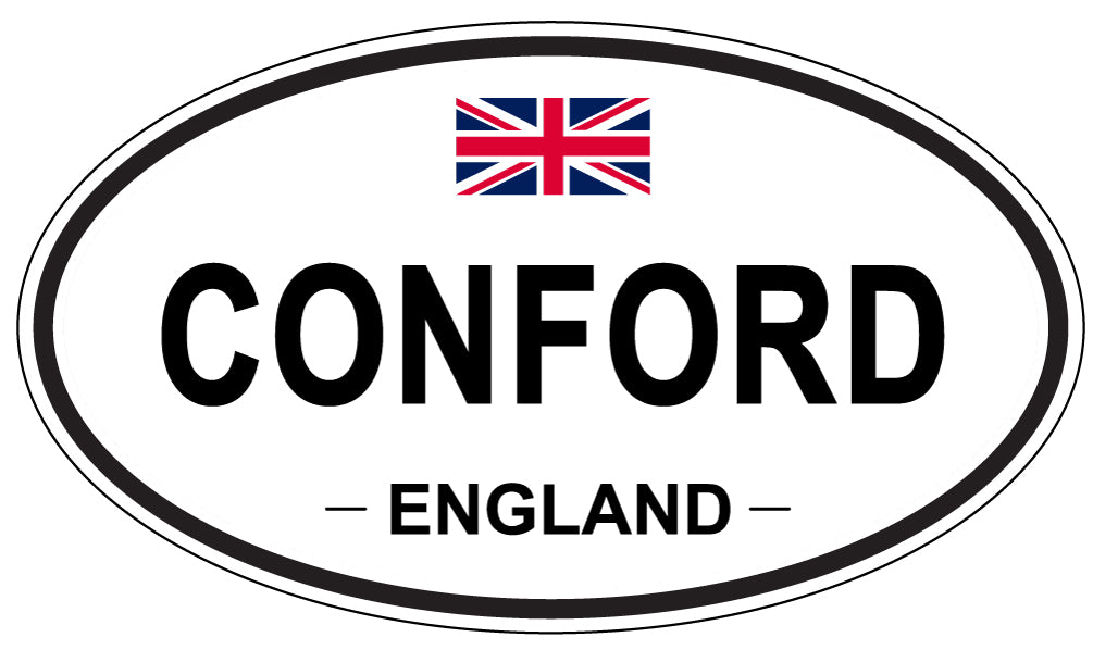 CONFORD, ENGLAND - Oval Sticker