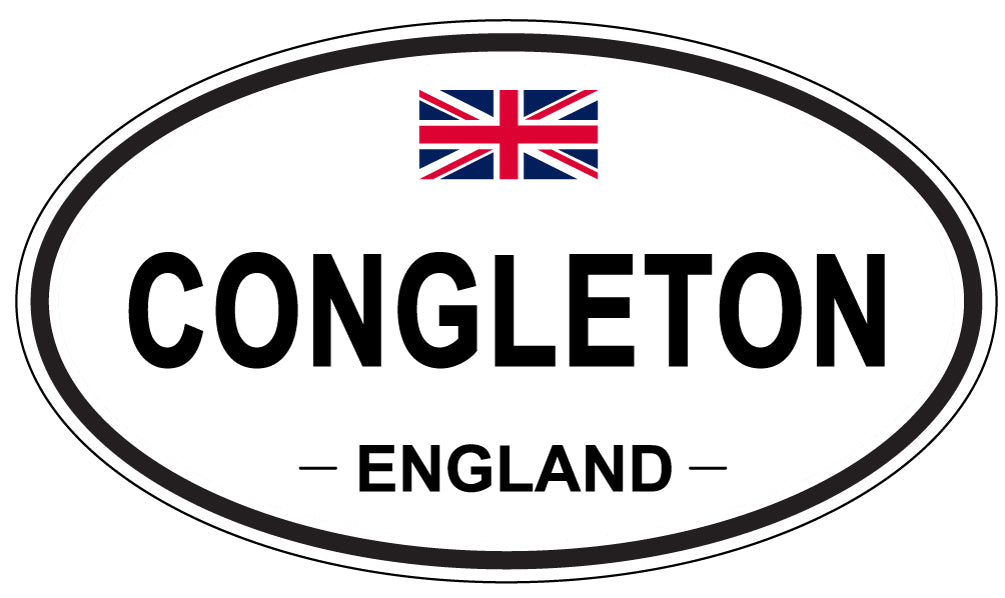 CONGLETON, ENGLAND - Oval Sticker